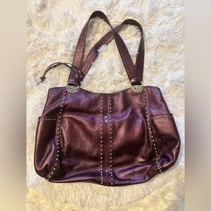 Brighton Andie Pretty Tough Metallic Studded Shoulder Bag
